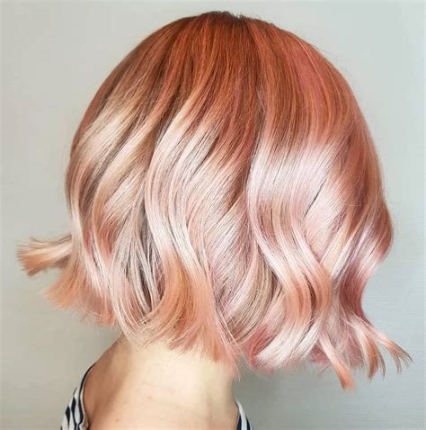 rose gold short hair